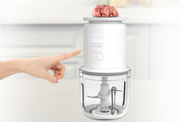 HB-SR07 Electric Mini Food Chopper, USB Charging Mini Electric Garlic Chopper, Small Food Processor with Spoon and Brush, Used for Onion Garlic Pepper Vegetable Meat Mincer/Grinder/Puree Food